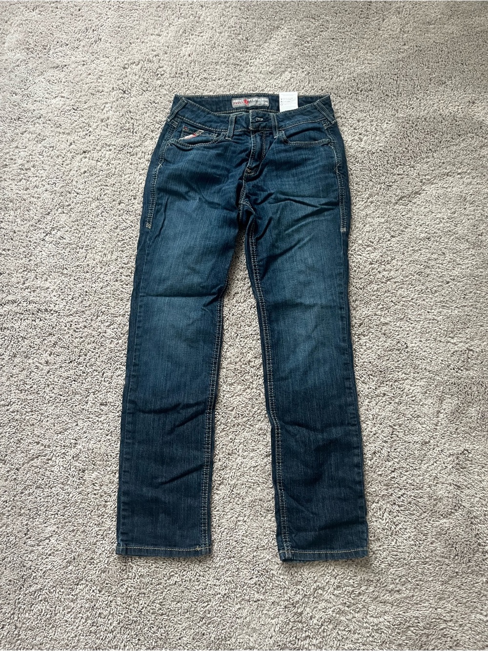 Ariat Women's Deep Indigo Straight-Leg Jeans FRC Fire Resistant Compliant Size26